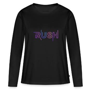 Neon rush - T-shirt manches longues Premium bio Femme - noir - Devant - Julia (174cm)