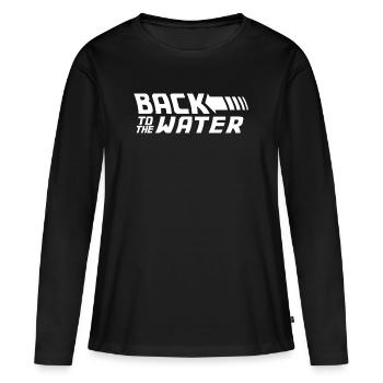Back To The Water Wassersport Wasser - T-shirt manches longues Premium bio Femme - noir - Devant - Julia (174cm)