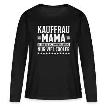 Kauffrau Spruch Verkäuferin Fun Kauffrau Geschenk - Frauen Premium Bio Langarmshirt - Schwarz - Vorne - Julia (174cm)