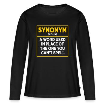 Grammar - Women's Premium Organic Long Sleeve Shirt - black - Front - Julia (174cm)