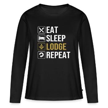 Illuminati maçonniques - T-shirt manches longues Premium bio Femme - noir - Devant - Julia (174cm)