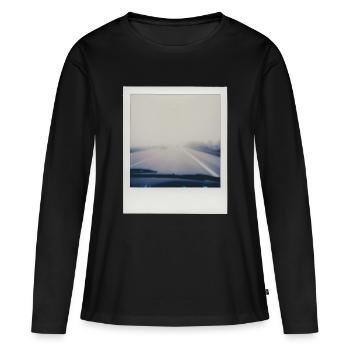 Autoroute brumeuse - T-shirt manches longues Premium bio Femme - noir - Devant - Julia (174cm)
