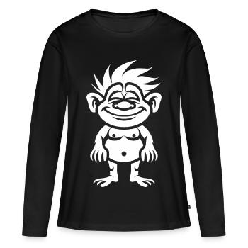 Troll  - T-shirt manches longues Premium bio Femme - noir - Devant - Julia (174cm)