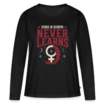 Venus sign Venus astrology - Women's Premium Organic Long Sleeve Shirt - black - Front - Julia (174cm)