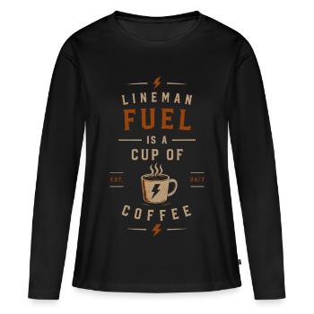 Electrician Coffee Energy Voltage - Women's Premium Organic Long Sleeve Shirt - black - Front - Julia (174cm)