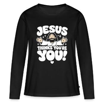 Jesus Thinks You're Amazing - Women's Premium Organic Long Sleeve Shirt - black - Front - Julia (174cm)