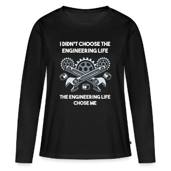 Ingenieur Student - Frauen Premium Bio Langarmshirt - Schwarz - Vorne - Julia (174cm)