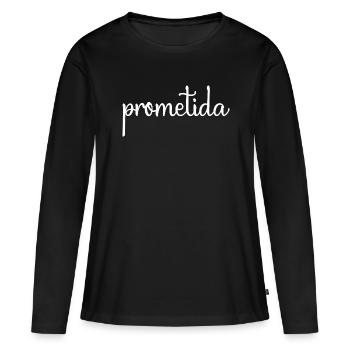 Prometida Verlobte Verlobung Hochzeit Braut zu sein - Frauen Premium Bio Langarmshirt - Schwarz - Vorne - Julia (174cm)