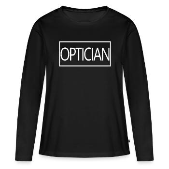 Opticien fier Étudiant Opticien diplômé - T-shirt manches longues Premium bio Femme - noir - Devant - Julia (174cm)