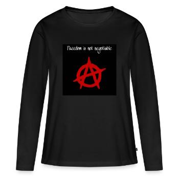 ANARCHY - Women's Premium Organic Long Sleeve Shirt - black - Front - Julia (174cm)