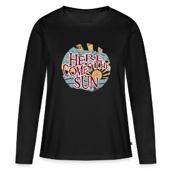 here come to the sun - Frauen Premium Bio Langarmshirt - Schwarz - Vorne - Julia (174cm)