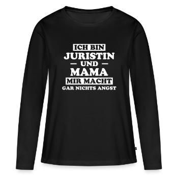 Juristin Beruf Lustige Spruch Jurist Jura Geschenk - Frauen Premium Bio Langarmshirt - Schwarz - Vorne - Julia (174cm)
