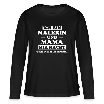 Malerin Spruch Malermeister Beruf Malerin Geschenk - Frauen Premium Bio Langarmshirt - Schwarz - Vorne - Julia (174cm)