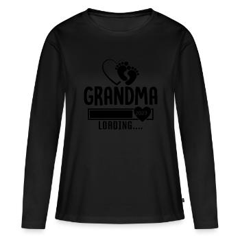 2023 Grand-mère Chargement Future Grand-mère 2023 Grand-mère - T-shirt manches longues Premium bio Femme - noir - Devant - Julia (174cm)