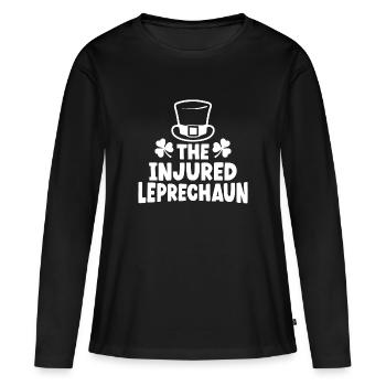 Le lutin blessé - T-shirt manches longues Premium bio Femme - noir - Devant - Julia (174cm)