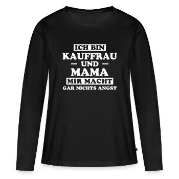 Kauffrau Spruch Verkäuferin Fun Kauffrau Geschenk - Frauen Premium Bio Langarmshirt - Schwarz - Vorne - Julia (174cm)