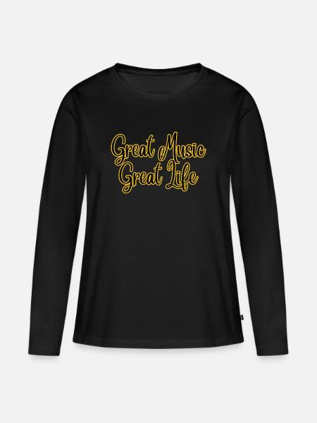 Großartige Musik 2 - Frauen Premium Bio Langarmshirt - Schwarz