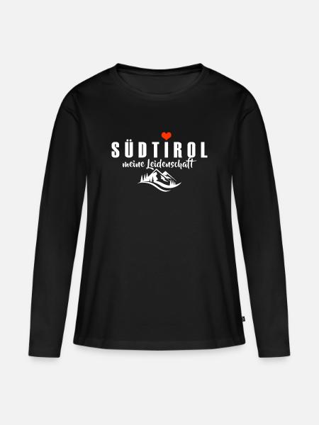 Südtirol Meine Leidenschaft Dolomiten Berge - Frauen Premium Bio Langarmshirt - Schwarz