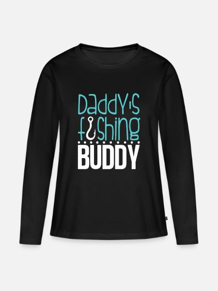 Das Buddy-Shirt des Vatis - Frauen Premium Bio Langarmshirt - Schwarz