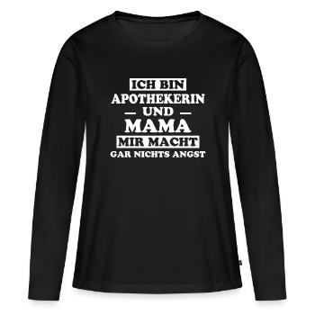 Apothekerin Spruch Apotheke Apothekerin Geschenk - Frauen Premium Bio Langarmshirt - Schwarz - Vorne - Julia (174cm)
