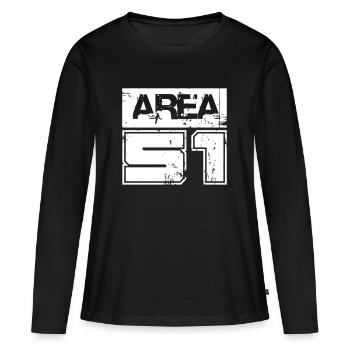AREA 51 - Women's Premium Organic Long Sleeve Shirt - black - Front - Julia (174cm)