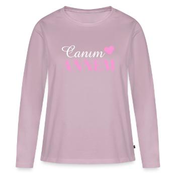 CANIM ANNEM - ANNELER GÜNÜ - Frauen Premium Bio Langarmshirt - Altrosa - Vorne - Julia (174cm)
