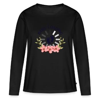 Werdende Mutter, Endlich werde ich ein Mama - Frauen Premium Bio Langarmshirt - Schwarz - Vorne - Julia (174cm)