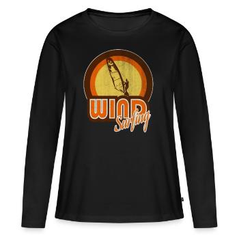 Windsurfer - T-shirt manches longues Premium bio Femme - noir - Devant - Julia (174cm)