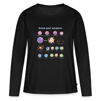 Immune system - Frauen Premium Bio Langarmshirt - Schwarz - Vorne - Julia (174cm)
