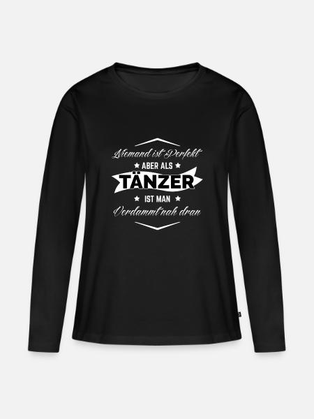 TÄNZER PERFEKT - Frauen Premium Bio Langarmshirt - Schwarz