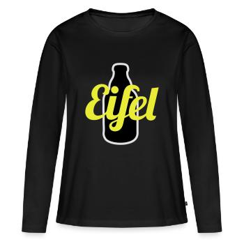 Eifel - Frauen Premium Bio Langarmshirt - Schwarz - Vorne - Julia (174cm)