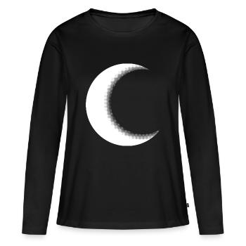 Crescent Moon Crescent Crescent Moon - Women's Premium Organic Long Sleeve Shirt - black - Front - Julia (174cm)