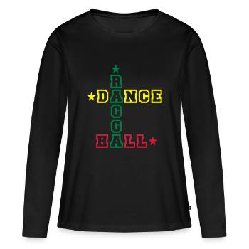 ragga dance hall - T-shirt manches longues Premium bio Femme - noir - Devant - Julia (174cm)