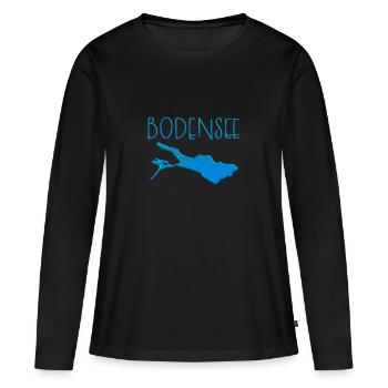 Lac de Constance Lac de Constance Mer Souabe - T-shirt manches longues Premium bio Femme - noir - Devant - Julia (174cm)