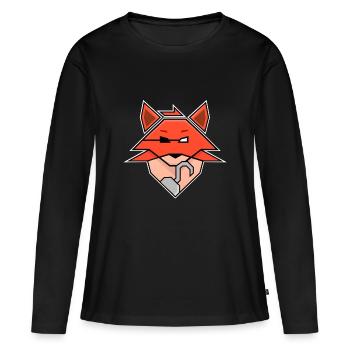 FNAF Foxy Fox - Personnage de jeu - T-shirt manches longues Premium bio Femme - noir - Devant - Julia (174cm)