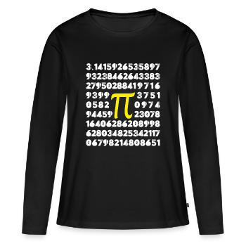 pi - T-shirt manches longues Premium bio Femme - noir - Devant - Julia (174cm)