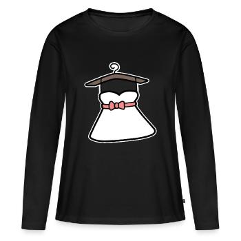 Robe de mariée - T-shirt manches longues Premium bio Femme - noir - Devant - Julia (174cm)