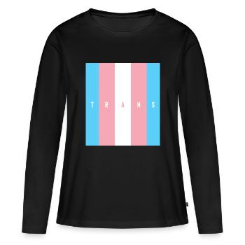 Trans - T-shirt manches longues Premium bio Femme - noir - Devant - Julia (174cm)
