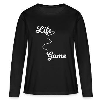 Jeu PC de jeu - T-shirt manches longues Premium bio Femme - noir - Devant - Julia (174cm)