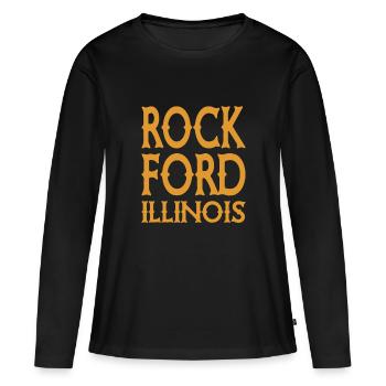 Rockford - Illinios - États-Unis États-Unis États-Unis - T-shirt manches longues Premium bio Femme - noir - Devant - Julia (174cm)