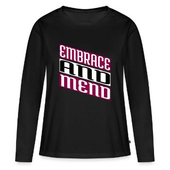 cadeau de guérison spirituelle guérison émotionnelle - T-shirt manches longues Premium bio Femme - noir - Devant - Julia (174cm)