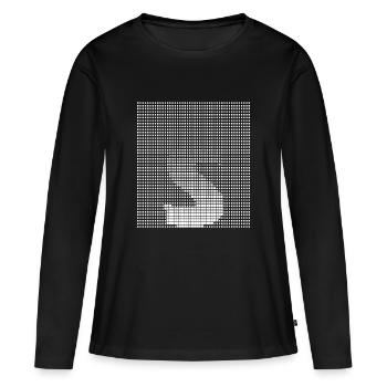 Lettre S, nom, la lettre S - T-shirt manches longues Premium bio Femme - noir - Devant - Julia (174cm)
