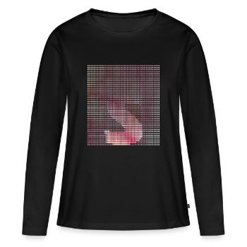 Lettre S, nom, la lettre S - T-shirt manches longues Premium bio Femme - noir - Devant - Julia (174cm)