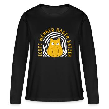 Location de chat Chat Domestique Cat - T-shirt manches longues Premium bio Femme - noir - Devant - Julia (174cm)