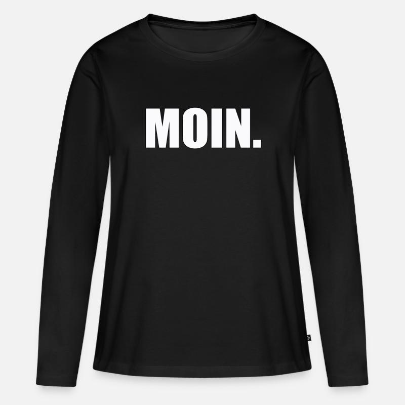 MOIN - Frauen Premium Bio Langarmshirt - Schwarz