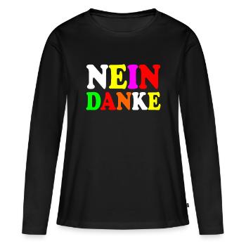 No thank you - Women's Premium Organic Long Sleeve Shirt - black - Front - Julia (174cm)