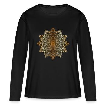 Ramadan Mubarak muslim islam Fasten moslem Allah - Frauen Premium Bio Langarmshirt - Schwarz - Vorne - Julia (174cm)