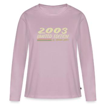 Geburtstagsgeschenk 2003 Geschenkidee 2003 - Frauen Premium Bio Langarmshirt - Altrosa - Vorne - Julia (174cm)