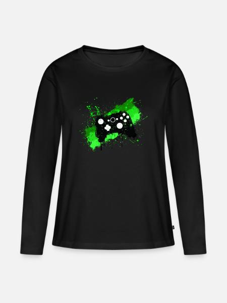 Box Graffiti Gamer - Women's Premium Organic Long Sleeve Shirt - black