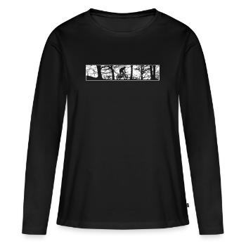 VTT VTT Biking - T-shirt manches longues Premium bio Femme - noir - Devant - Julia (174cm)